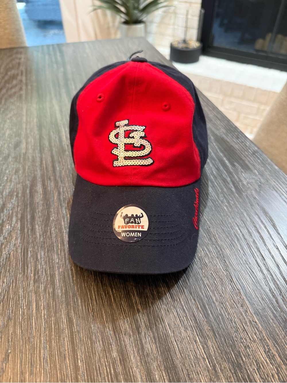NWT - St. Louis Cardinals Red and Navy with Sequin Logo Women's Hat